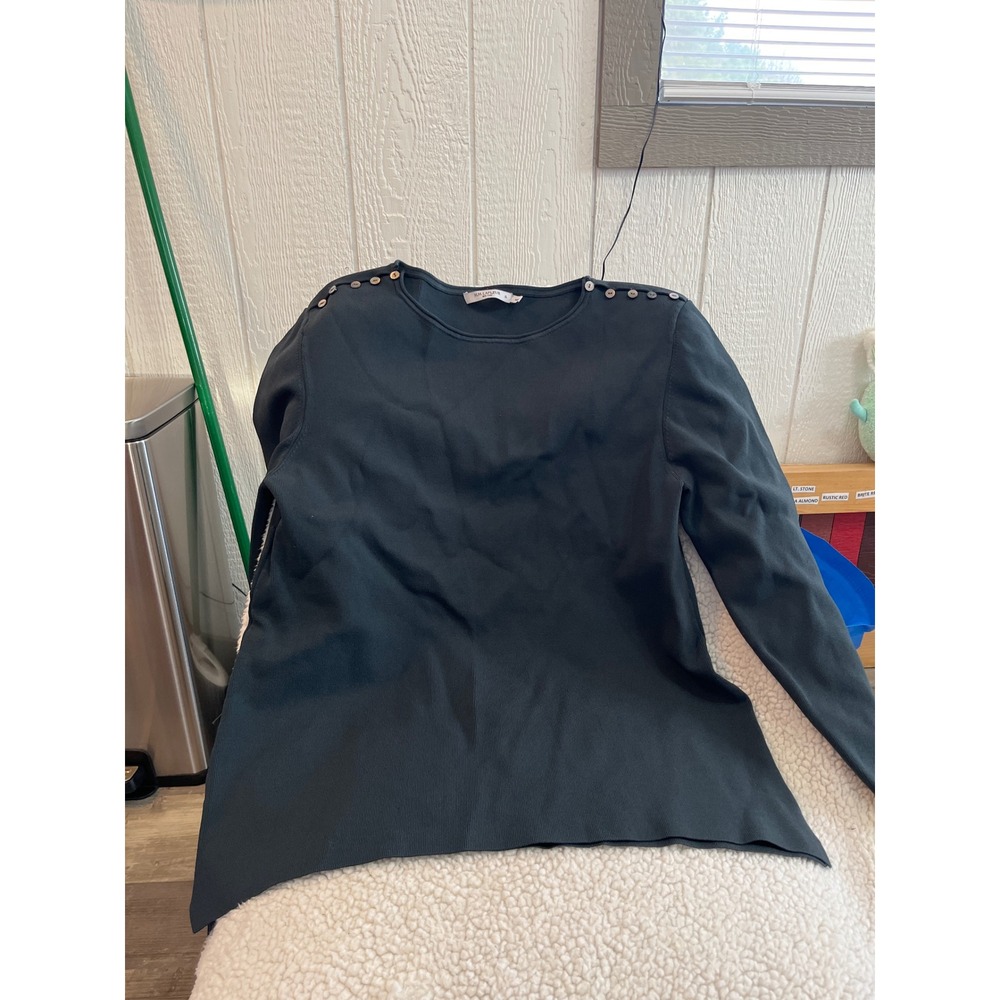 M.M. LaFleur New York Women's XL Dark Teal Crew Neck Long Sleeve Sweater